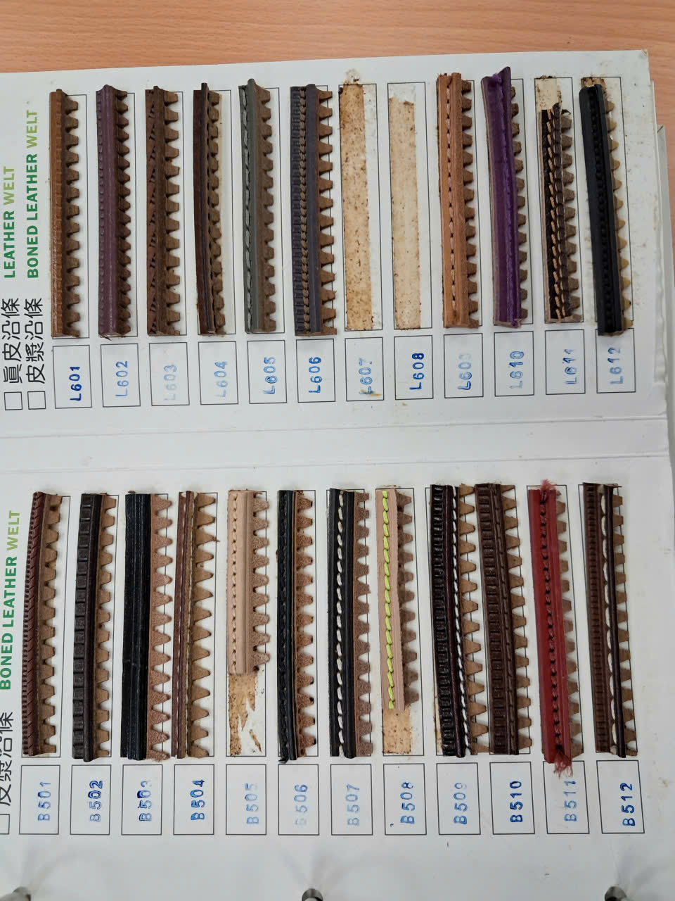Viền da dán đế giày dép